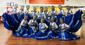 The National Dance Team of the Grace Multicultural Association is rehearsing