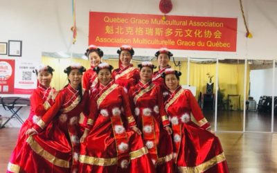 格瑞斯多元文化协会民族舞蹈一队的队友们正在抓紧排练《牧羊姑娘》