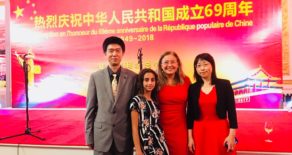 Grace and Multicultural Association Woo and Lisa were invited by the Embassy of the People’s Republic of China in Montreal to participate in the 69th Anniversary Celebration