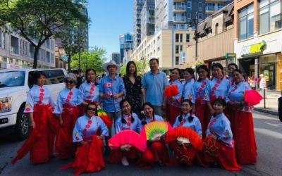 蒙特利尔湖南商会和格瑞斯多元文化协会参加加拿大蒙特利尔国庆游行