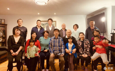 魁北克格瑞斯多元文化协会部分核心成员家庭式聚会，庆祝春天的到来和欢迎新人加盟